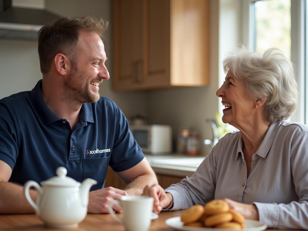 Social support at home Market Harborough - Xcel Homes companion carers providing conversation and friendship Leicestershire