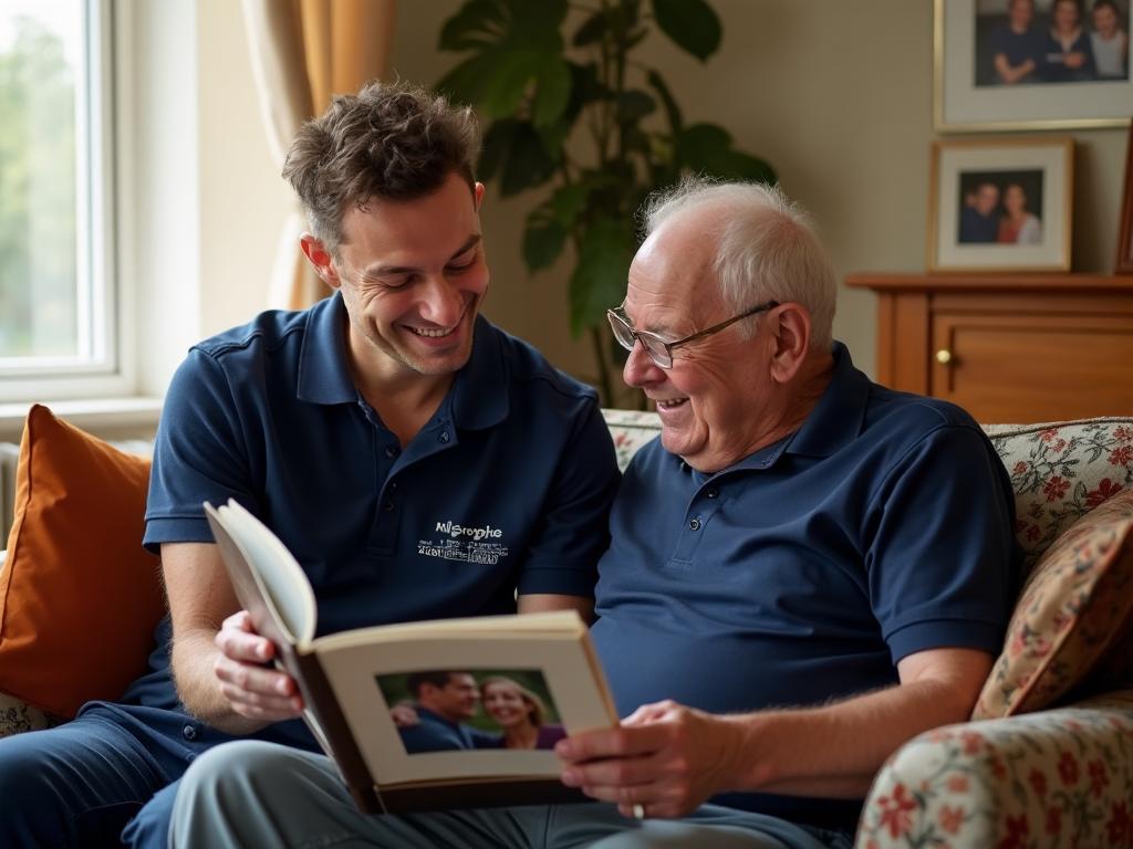 Visiting home care Market Harborough - Xcel Homes domiciliary carer providing companionship and personal support