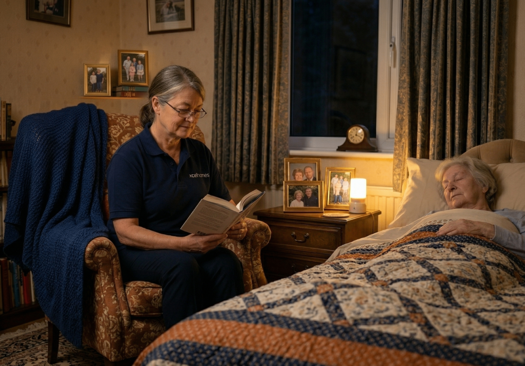 Overnight care services Market Harborough - Xcel Homes waking night care and sleeping night support
